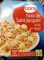 Mängden socker i Noix de Saint-Jacques** & riz (sauce à la crème)