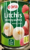 Mängden socker i Litchis dénoyautés au sirop léger