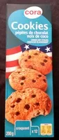Mängden socker i Cookies pépites de chocolat noix de coco