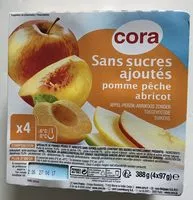 Mängden socker i Compotes Sans sucres ajoutés Pomme Pêche Abricot