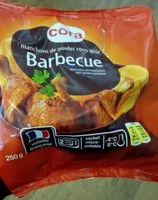 Mängden socker i Manchons de poulet rôtis - goût barbecue