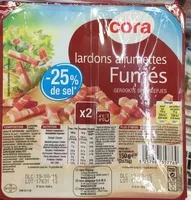 Mängden socker i Lardons allumettes fumés -25% de sel