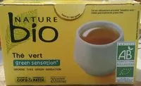 Mängden socker i Thé vert green sensation bio, 20 sachets