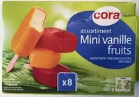 Mängden socker i Assortiment Mini Vanille Fruits