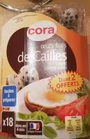 Mängden socker i Oeufs frais de cailles