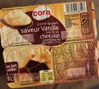 Mängden socker i Crème dessert saveur vanille sur lit au chocolat