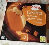 Mängden socker i Géants caramel beurre salé