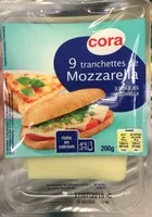 Mängden socker i 9 tranchettes de Mozzarella (22,2% MG)