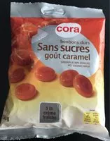 Mängden socker i Bonbons durs sans sucres gout caramel