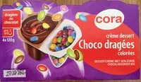 Mängden socker i Crème dessert chocolat dragées colorées