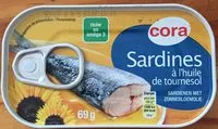 Mängden socker i Sardines à l'huile de tournesol