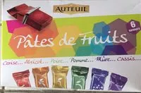 Mängden socker i Pâtes de fruits