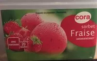 Mängden socker i Sorbet fraise
