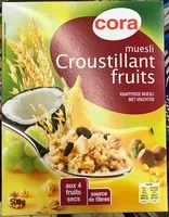 Mängden socker i Muesli croustillant fruits