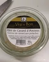 Mängden socker i Pâté de canard d'Amiens