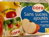 Mängden socker i Cora pomme sans sucres ajoutés