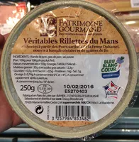 Mängden socker i Véritable Rillettes du Mans