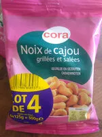 Mängden socker i Noix de cajou grillées et salées