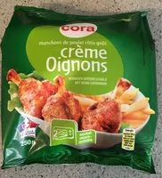 Mängden socker i Manchons de poulet rotis goût crème oignons