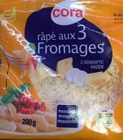 Mängden socker i Râpé aux 3 fromages - maasdam emmental mozzarella