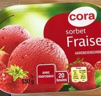 Mängden socker i Sorbet fraise