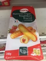 Mängden socker i Madeleines Longues Fourrées Fraise