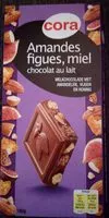 Mängden socker i Chocolat au lait amandes figues miel