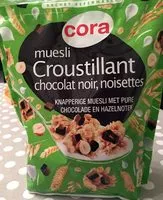 Mängden socker i Muesli croustillant chocolat noir, noisettes