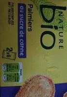 Mängden socker i Palmiers au Sucre de canne