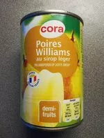 Mängden socker i Poires Williams au sirop