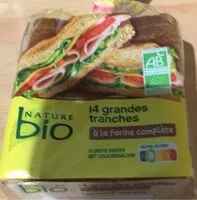 Mängden socker i Pain de mie farine compllète biologique