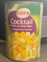 Mängden socker i Cocktail 4 fruits au sirop léger