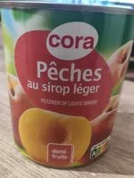 Mängden socker i Pêche au sirop léger cora