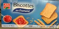 Mängden socker i Biscottes au fromment