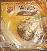Mängden socker i Wrap de blé
