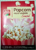 Mängden socker i Popcorn micro-ondable sucré