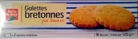 Mängden socker i Galettes bretonnes - pur beurre