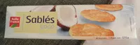 Mängden socker i Sablés Coco Belle France