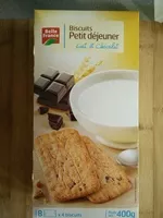 Mängden socker i Biscuits Petit Déjeuner Lait & Chocolat