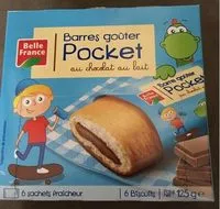 Mängden socker i Et.6 Barres Pocket 125G Chocol / Lait Belle France