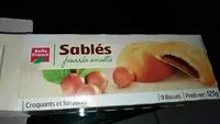 Mängden socker i Sables fourrés noisette
