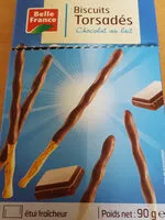 Mängden socker i Biscuits torsades  chocolat au lait