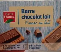 Mängden socker i Barre chocolat lait, fourré au lait