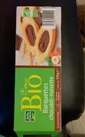 Mängden socker i Barquettes chocolat noisette bio