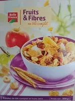 Mängden socker i Fruits & fibres au blé complet