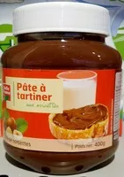 Mängden socker i Pâte à tartiner aux noisettes