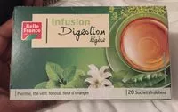 Mängden socker i Infusion digestif légère
