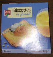 Mängden socker i Biscottes au froment