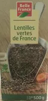 Mängden socker i Lentilles vertes de France