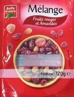 Mängden socker i Melange de fruits rouges et amandes